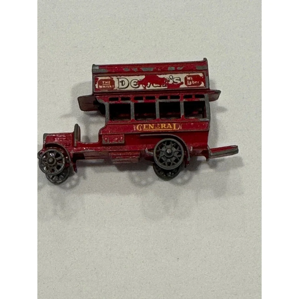 Lesney Matchbox No 2 London Bus Dewars White Label‎ Diecast Red Vintage Good